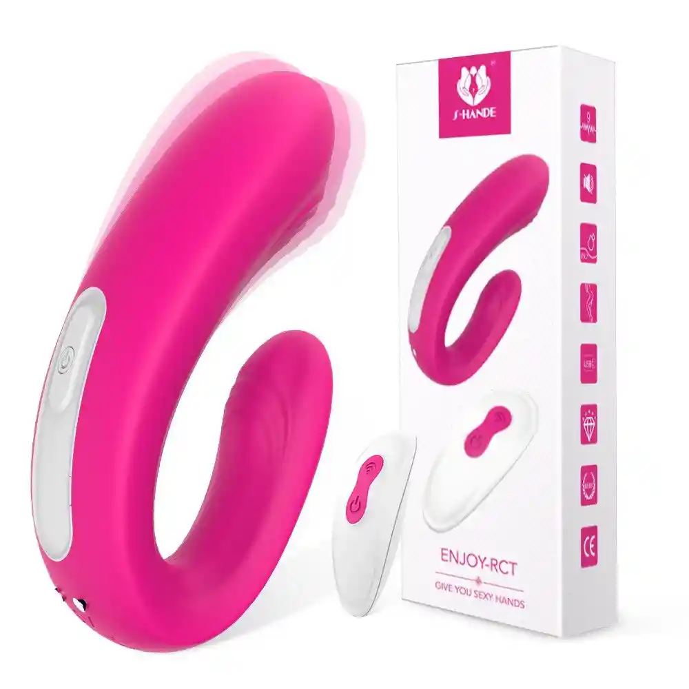 Vibrador Doble Estimulación Enjoy Remote Control Pink Shande