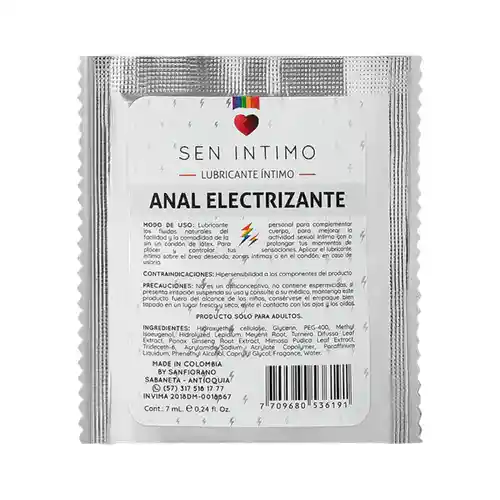 Lubricante Anal Electrizante Sachet 7 Ml Sen Intimo