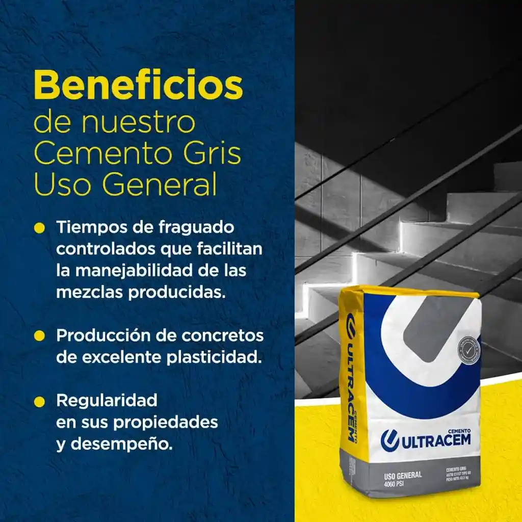 Cemento Ultracem 25 Kilos Gris Uso General 25 Kg