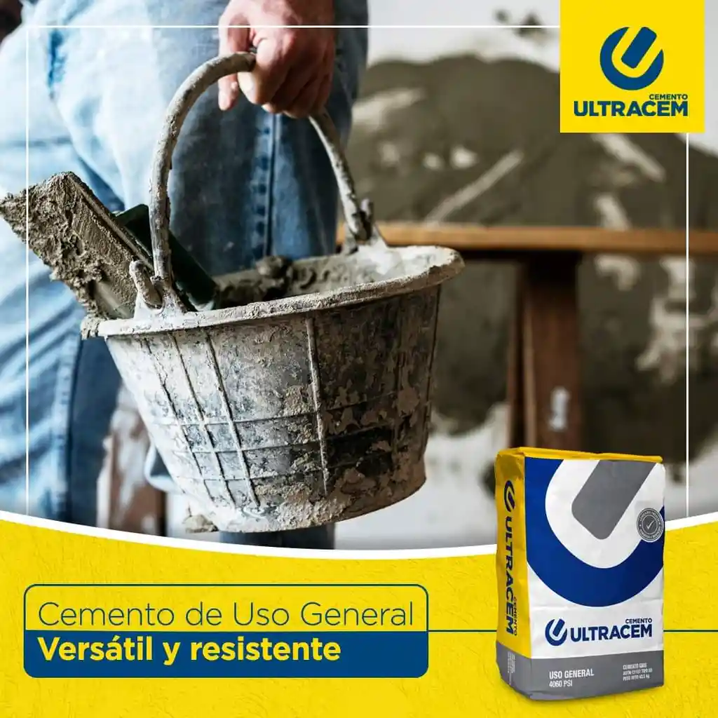 Cemento Ultracem 25 Kilos Gris Uso General 25 Kg