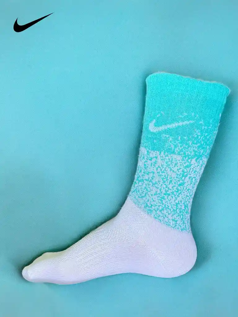 Media Extra Larga Deportiva Única Talla Tipo Nike, Color Aazul, Estirable Extralarga