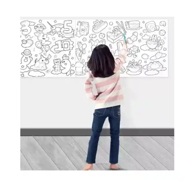 Papel De Colorear Para Niños, 30 X 300 Cm, Dibujo En Rollo D