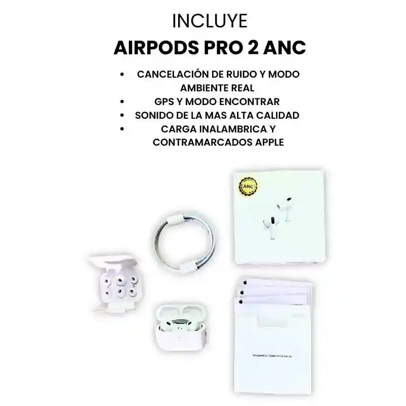 Airpods Pro 2 Cancelacion De Ruido Activa Audifonos Para Iphone