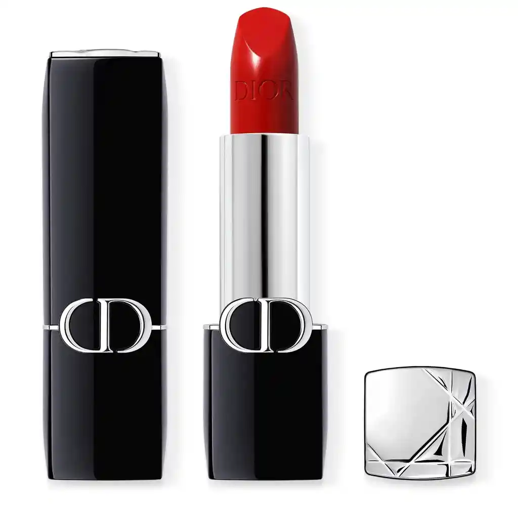 Labial Rouge Dior Confort Y Larga Duración-tratamiento Floral Hidratante 999 Satin