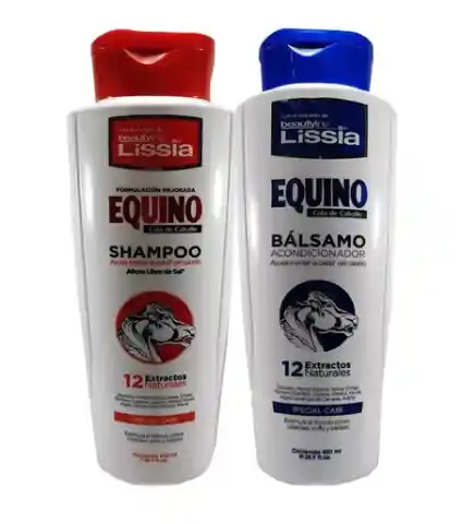 Kit Shampoo + Acondiciondor Lissia Equino Cola Caballo 850ml