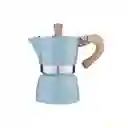 Cafetera 6 Tazas Italiana Aluminio Mango Madera Resistente