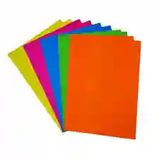 Cartulina Fluorescente Calipso Paquete 1/8 De X10 Unidades Colores Surtidos