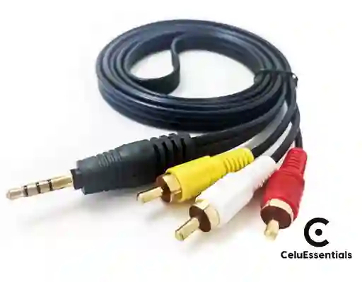Cable Auxiliar De Audio 3 A 1 - 3.5 Mm Tripolar