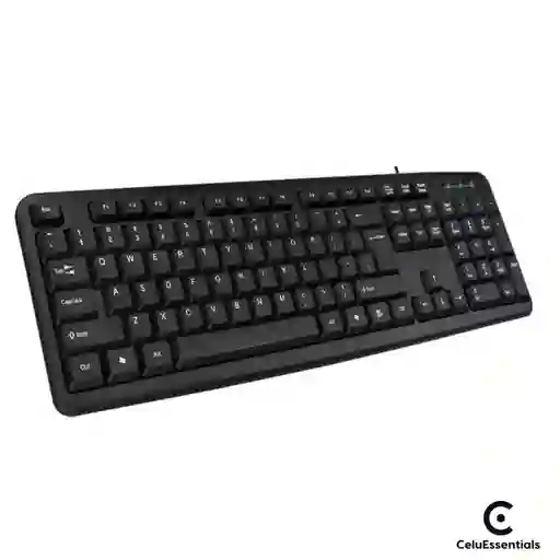 Teclado Para Pc Usb Negro Oficina