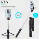 Palo De Selfie Inalámbrico Con Bluetooth, Luz De Relleno Led Negro