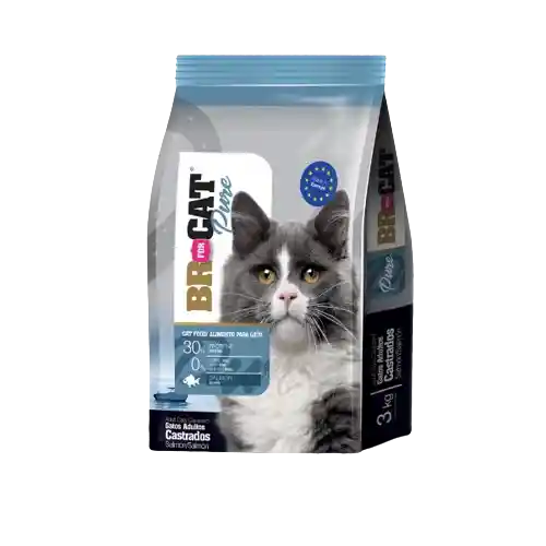 Br For Cat Pure Gato Castrado Salmon 10 Kg