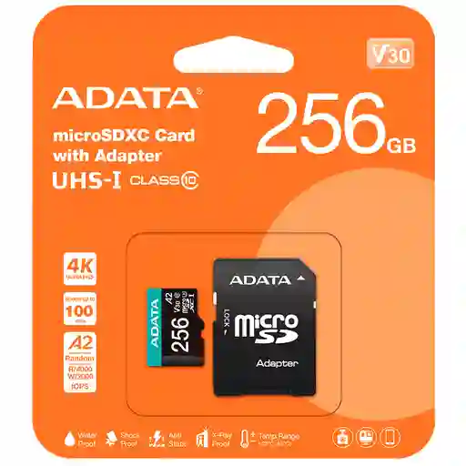 Memoria Micro Sd Adata 256gb Premier Pro Microsdxc/sdhc Uhs-i U3 Class10 (a2 V30)