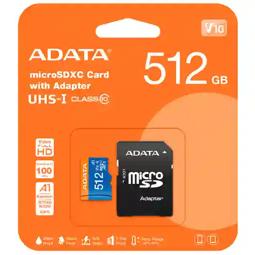 Memoria Micro Sd Adata 512gb Premier Microsdxc/sdhc Uhs-i Class10 (a1 V10)