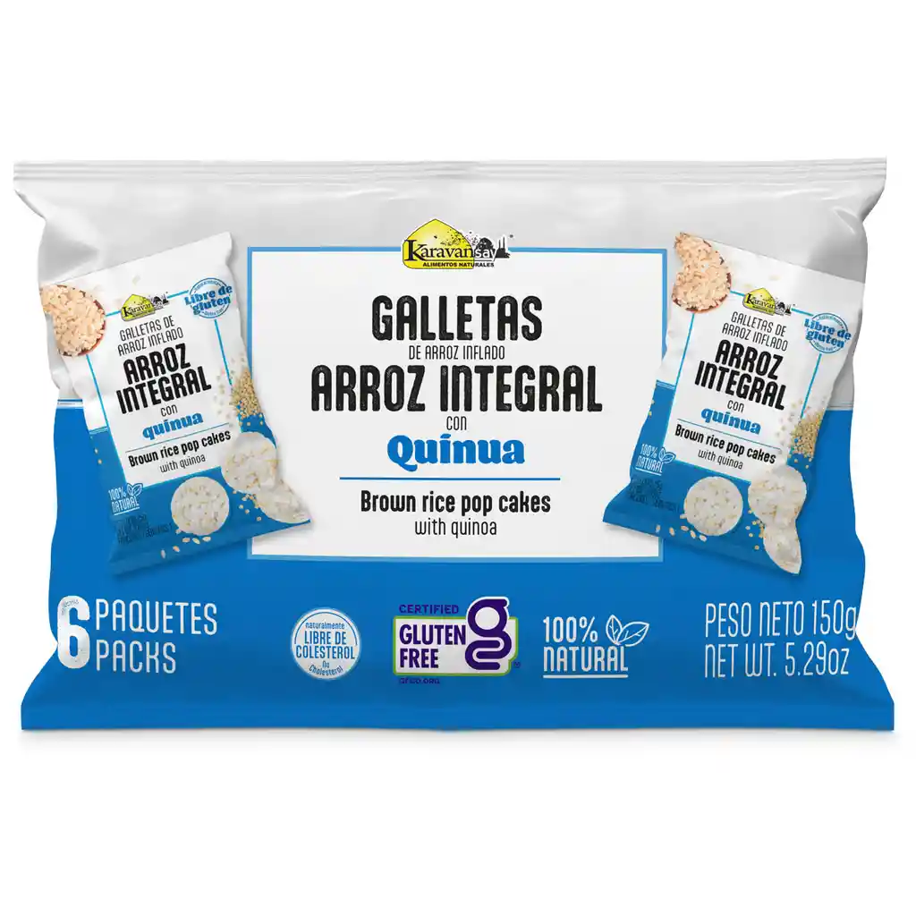 Galletas De Arroz Integral Con Quinua (six Pack)