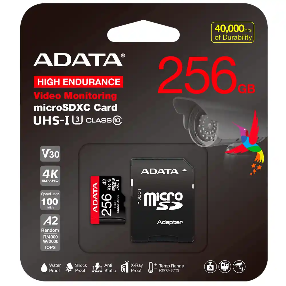 Memoria Micro Sd Adata 256gb Microsdxc/sdhc Uhs-i High Endurance (a2 V30)