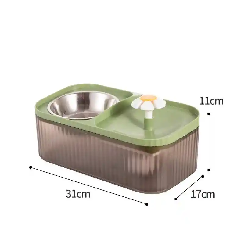 Fuente De Agua Para Gatos Con Comedero