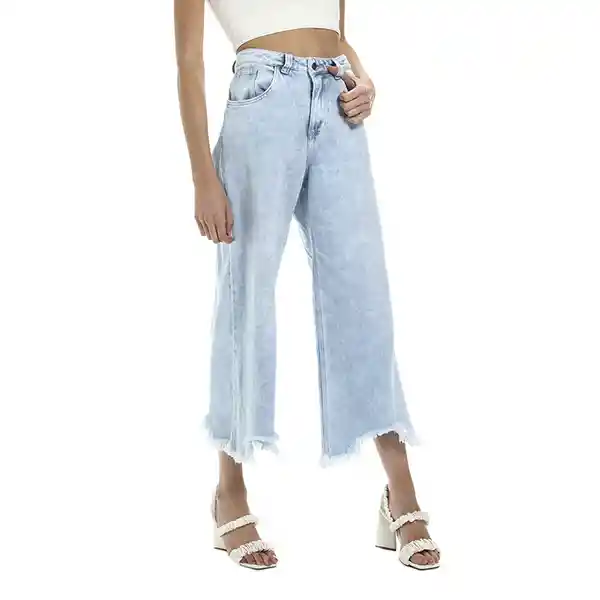 Jean Mid Rise Loose Azul Talla 4