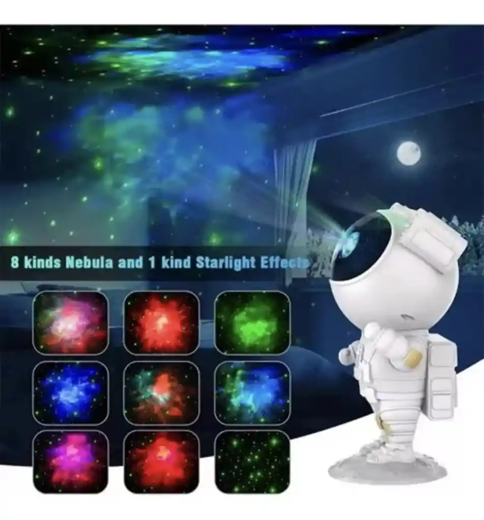 Proyector De Galaxias Astronauta Niños Musical Bluetooth Led