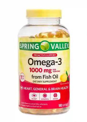 Omega 3 Aceite De Pescado Spring Valley 180 Capsulas