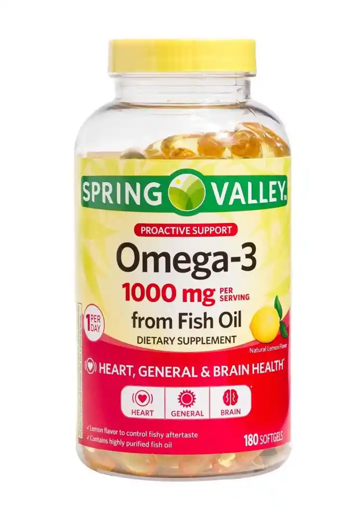 Omega 3 Aceite De Pescado Spring Valley 180 Capsulas