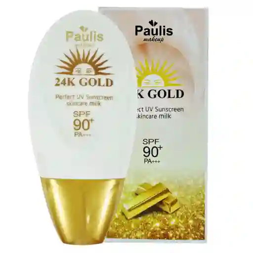 Protector Solar 24kgold Spf90 Con Color Paulis