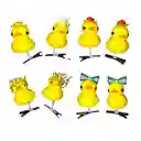 Pack X 6 Pinzas Cabello Pollito Patito Kawai