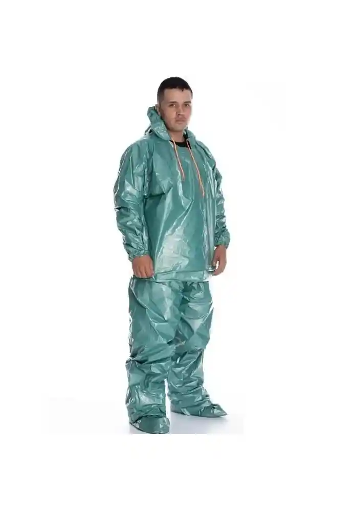 Impermeable Moto Bicicleta Talla: L Plástico Calibre 2 - Verde