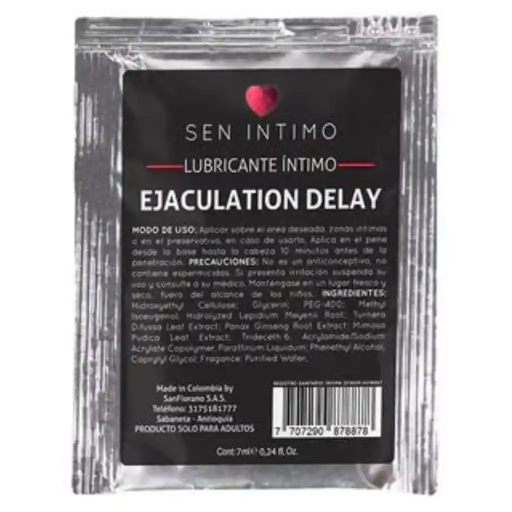 Retardante Ejaculation Delay Sachet X 7 Ml Sen Intimo