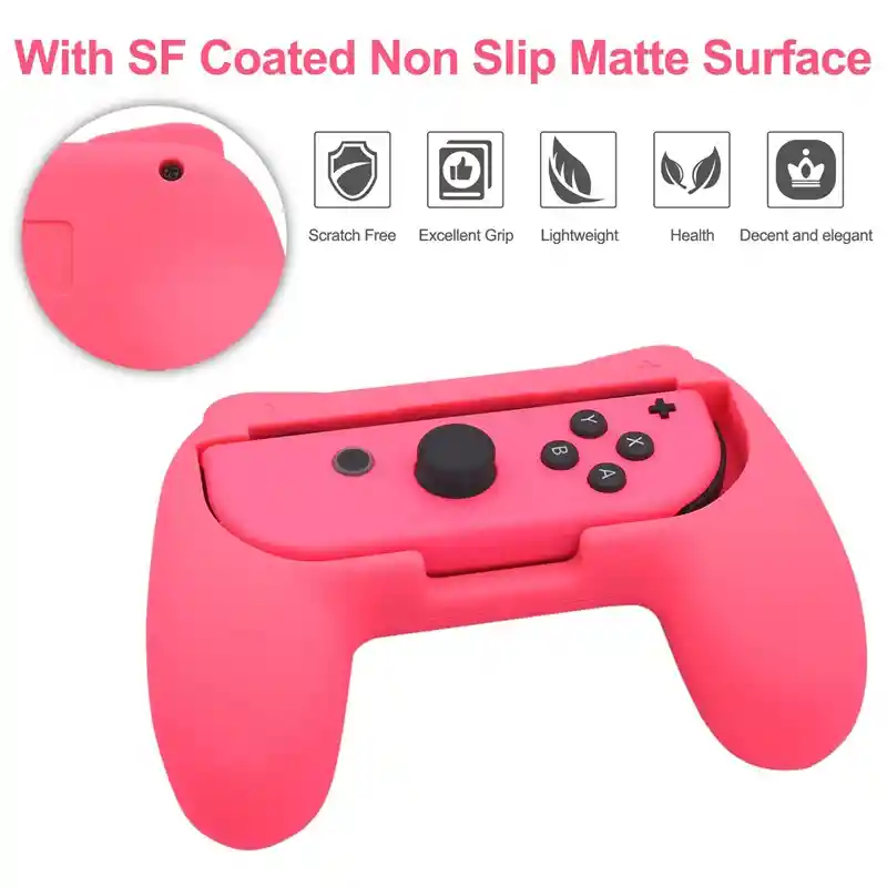Funda De Agarre Para Nintendo Switch Oled Joy-con Nintendo Rosa