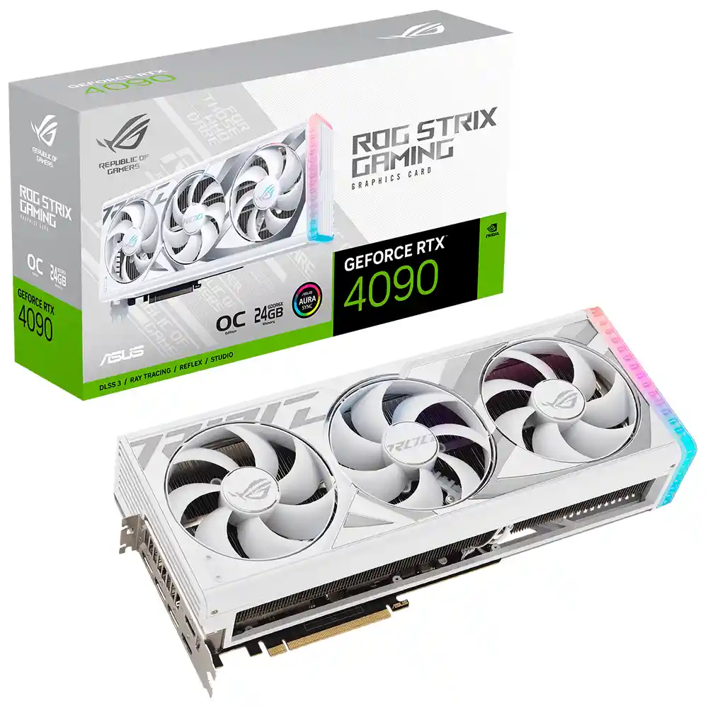 Tarjeta De Vídeo Asus Rog Strix Geforce Rtx 4090 White Oc Gddr6x 24gb