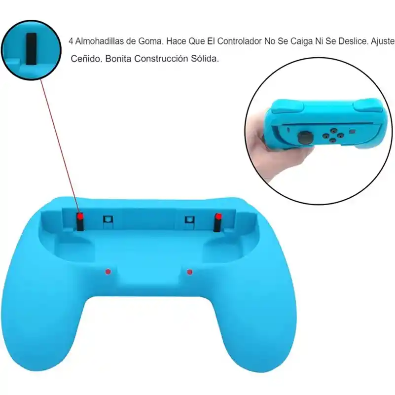 Funda De Agarre Para Nintendo Switch Oled Joy-con Nintendo Azul