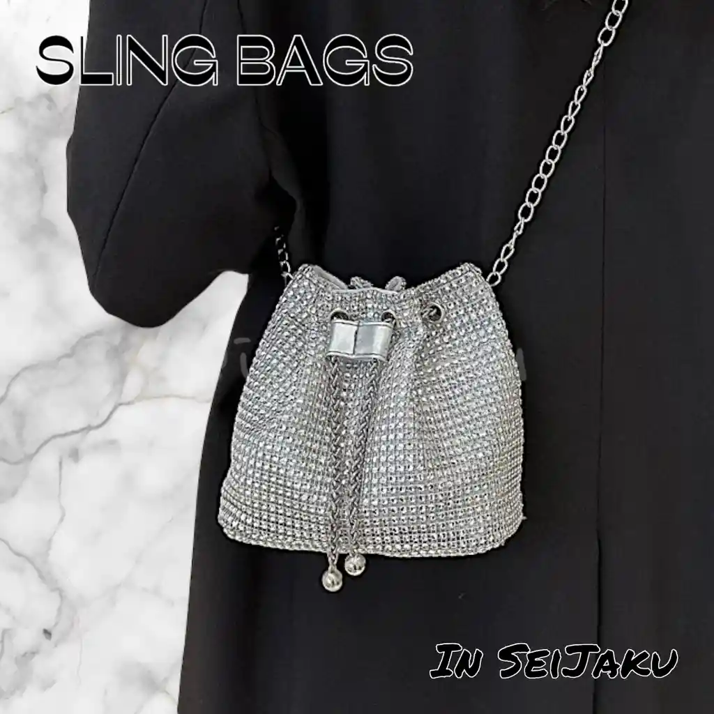 Sling Bag Bolsa Con Lazo Plateado