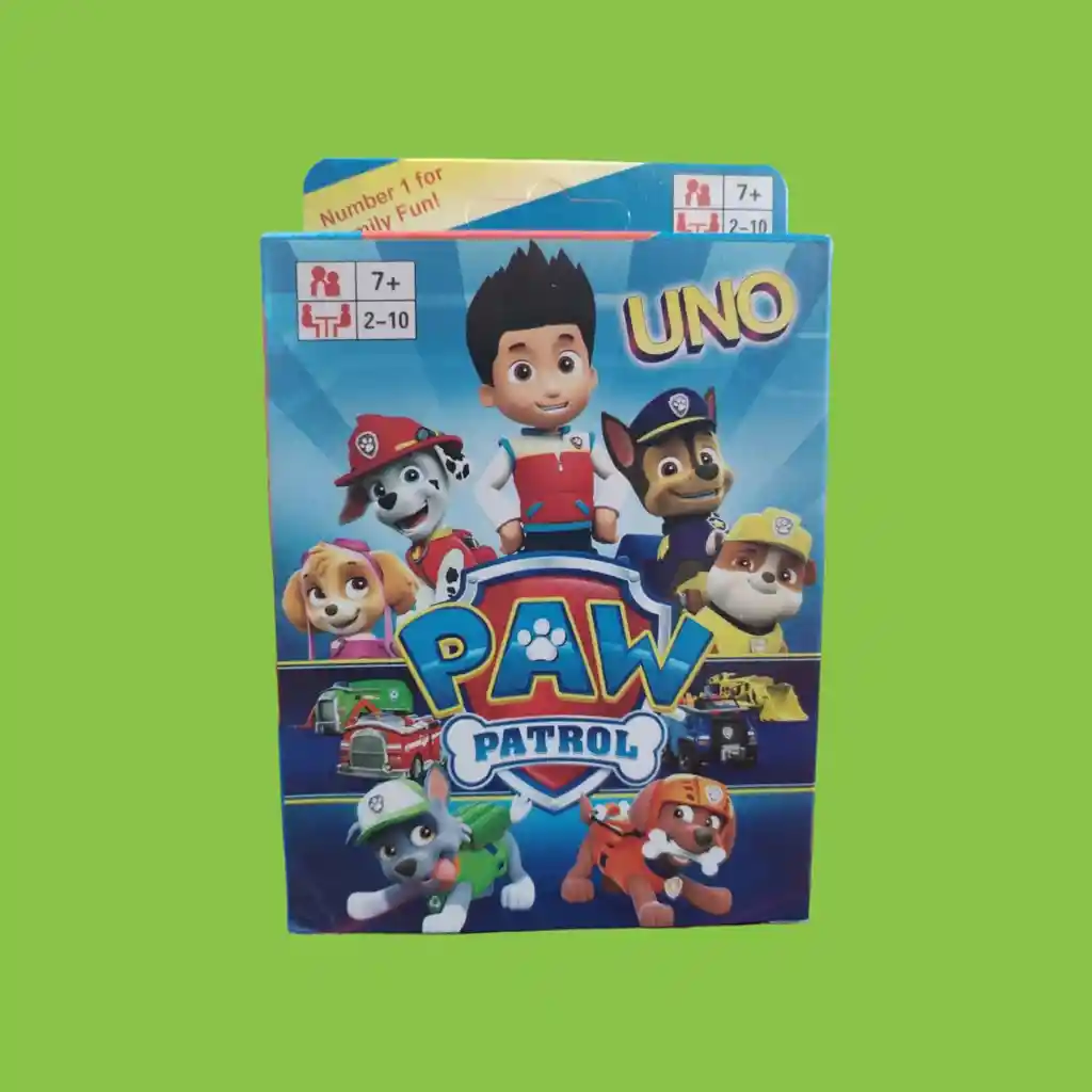 Juego De Cartas Uno Temática Paw Patrol Juego De Mesa