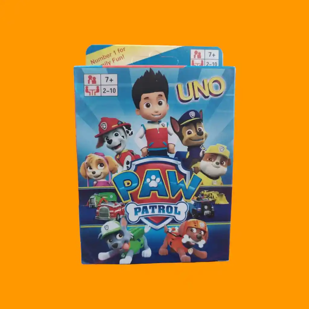 Juego De Cartas Uno Temática Paw Patrol Juego De Mesa