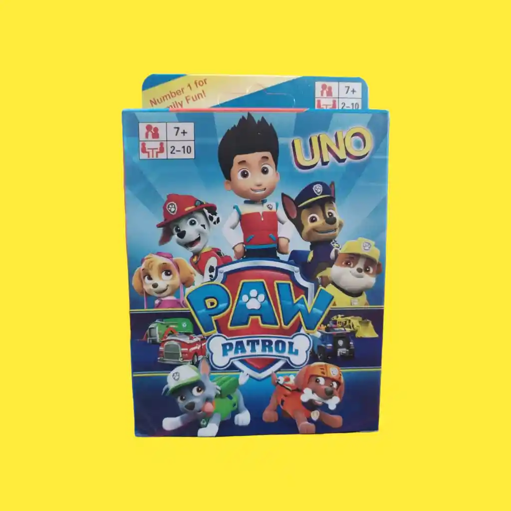 Juego De Cartas Uno Temática Paw Patrol Juego De Mesa