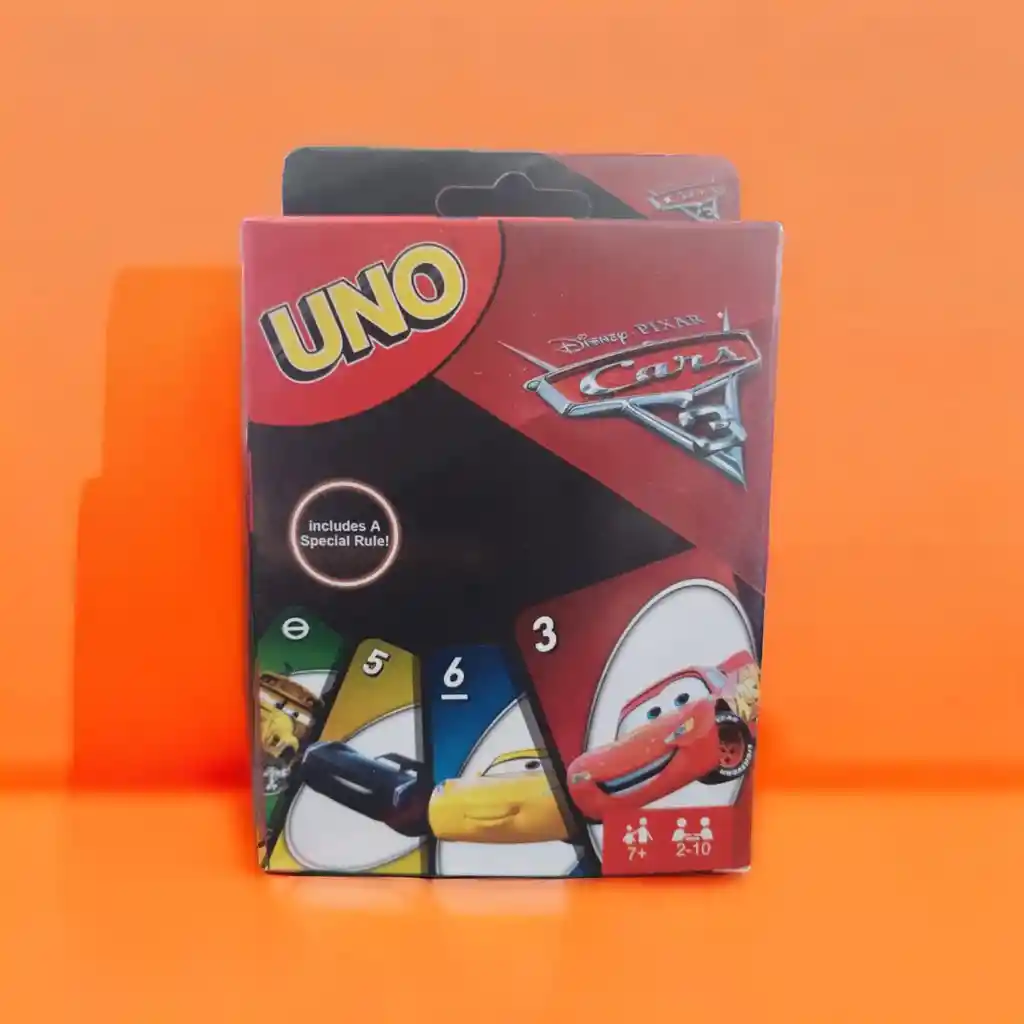 Juego De Cartas Uno Temática Cars Juego De Mesa