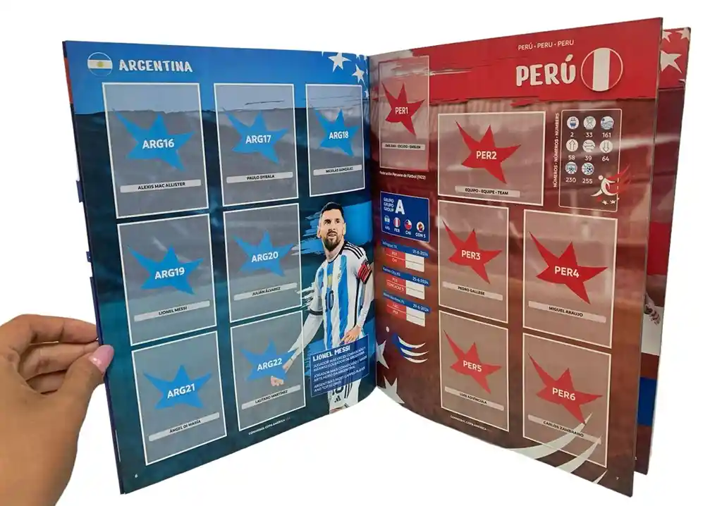 Álbum Pasta Blanda + 5 Sobres De Laminas Copa America 2024 Panini