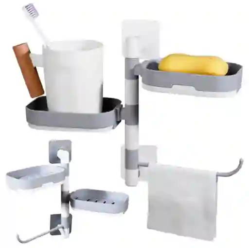 Soporte Organizador De Baño 3 Niveles Giratorio