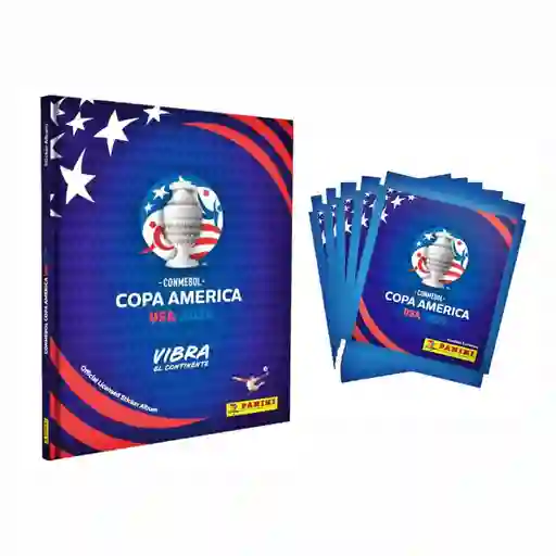 Álbum Pasta Dura + 25 Sobres De Laminas Copa America Usa 2024 Panini