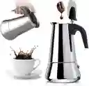 Cafetera Espresso Maker 6 Tazas Manual Acero Italiana