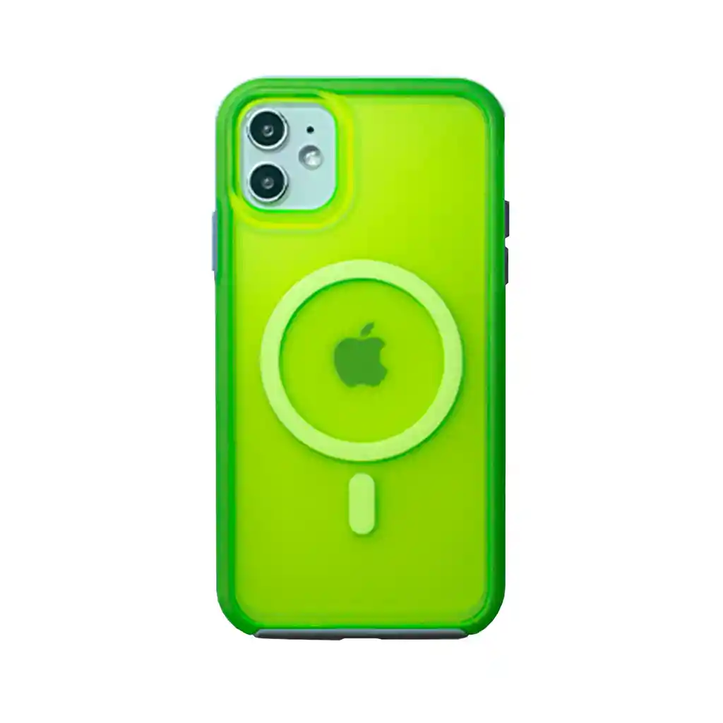 Estuche Iphone 12 Magsafe Mate (verde Fluorecente)