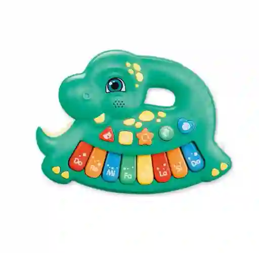 Piano Dinosaurio Interactivo Notas Musicales Luz + Bateria