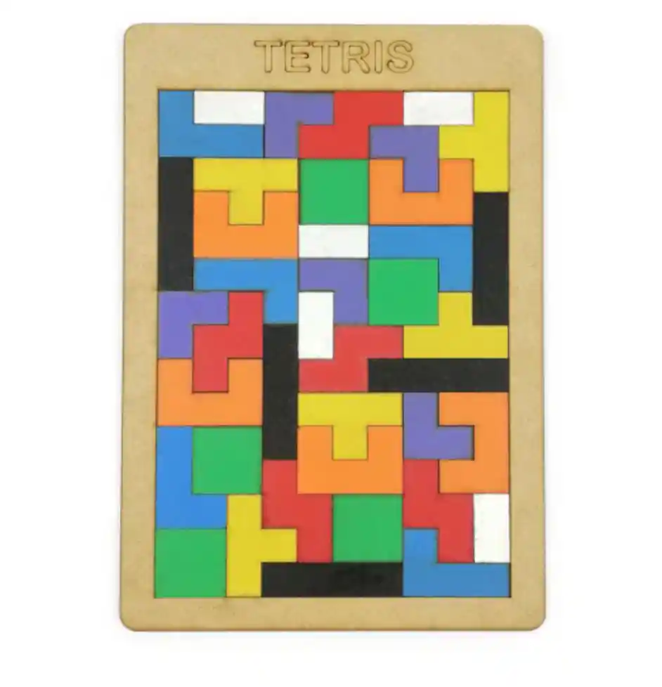 Juguete Didactico Tangram Tetris Madera Educativo Encajable