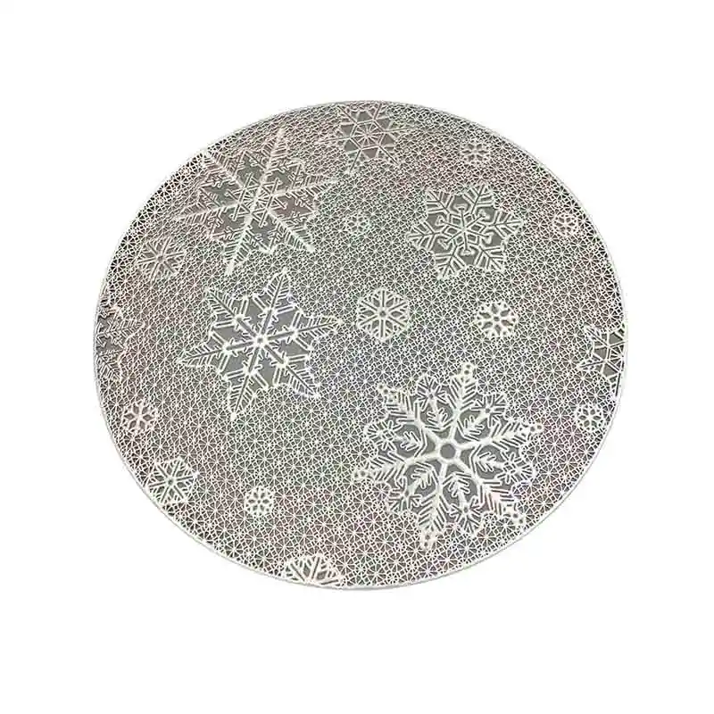 Individual 38cm Snowflake Plateado