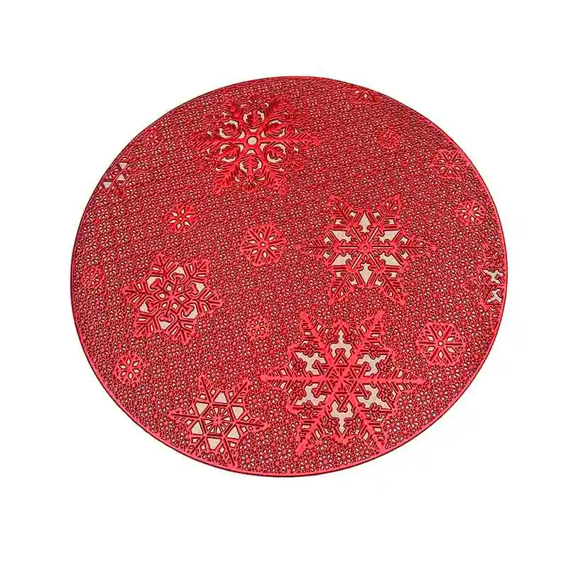 Individual 38cm Snowflake Rojo