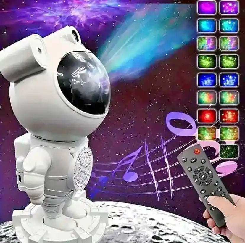 Proyector Astronauta Constelaciones Y Sonido Con Bluetooth