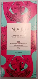 Artisan Dark Vegan Chocolate Wasi Maracuyá, Nibs De Cacao Y Remolacha 40g