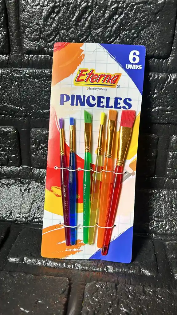 Pinceles Eterna Neon X6 Unidades