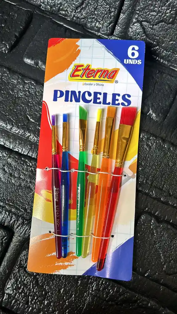 Pinceles Eterna Neon X6 Unidades