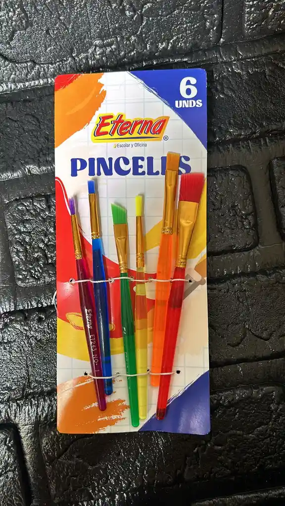 Pinceles Eterna Neon X6 Unidades